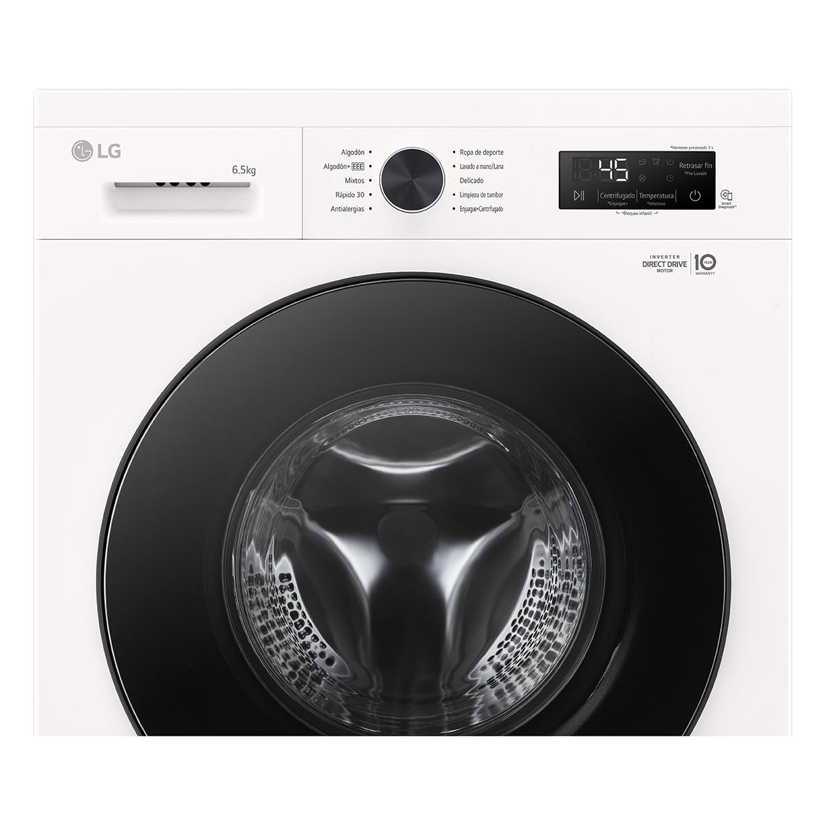 lavarropas automático inverter lg vb f wo 6.5kg 1200rpm carga frontal blanco lavarropas automático inverter lg vb f wo 6.5kg 1200rpm carga frontal blanco