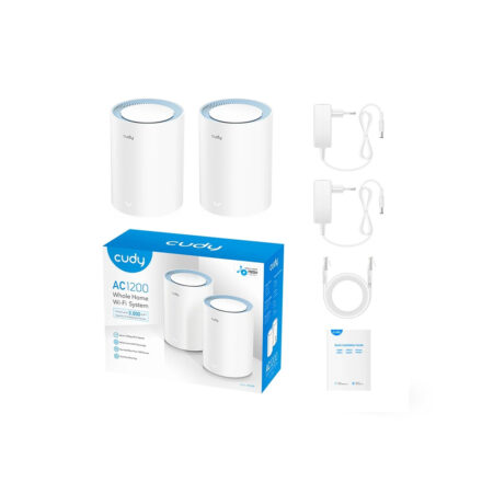 Sistema WiFi Mesh | Cudy | M1200 | AC1200 Dual Band WiFi 5 Pack x2 Blanco