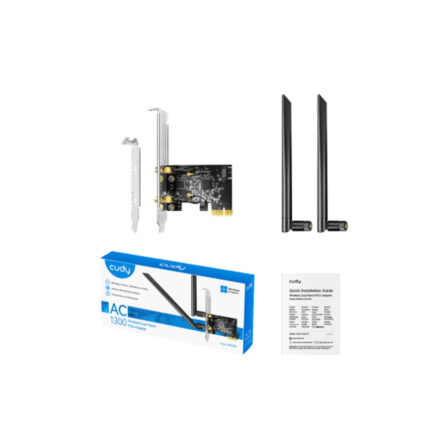 Placa de Red | Cudy | WE1300 | WiFi 5 AC1300 PCIe Dual Band 2 Antenas para PC</h1