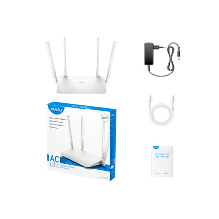 Router WiFi | Cudy | WR1300 | AC1200 Gigabit Mesh Dual Band 4 Antenas 5 Puertos