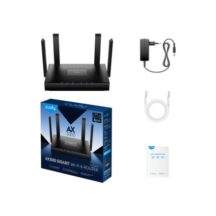 Router WiFi 6 | Cudy | WR3000 | AX3000 Gigabit Mesh Dual Band 4 Antenas