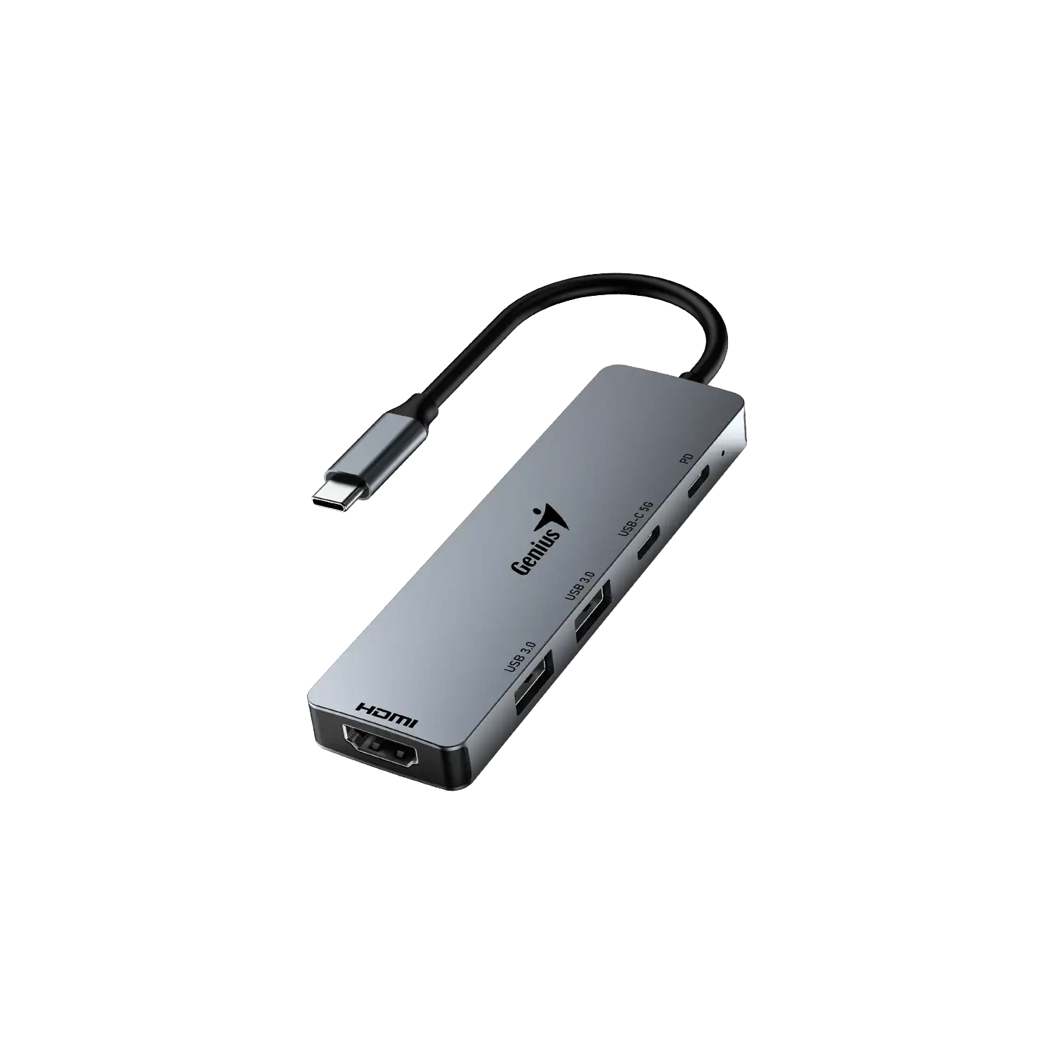 Hub USB 5 en 1 | Genius | UH-500 | HDMI 4K 60 Hz, PD 100 W, 5 Gbps Hub USB 5 en 1 | Genius | UH-500 | HDMI 4K 60 Hz, PD 100 W, 5 Gbps