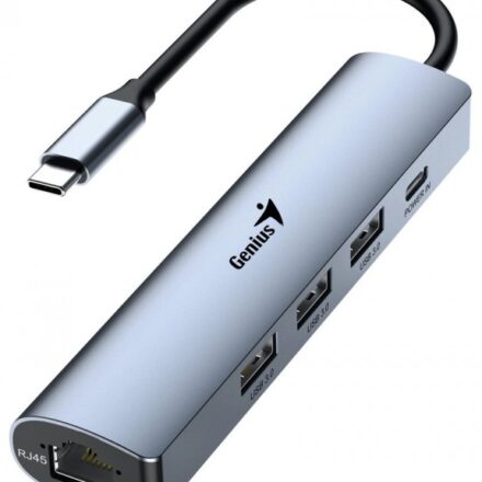 Hub USB | Genius | UH-545 | 5 en 1 USB 3.0 con Gigabit Ethernet