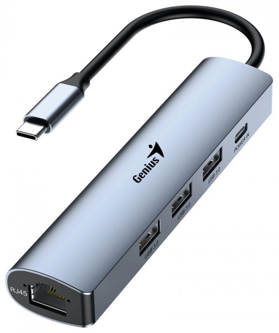 Hub USB | Genius | UH-545 | 5 en 1 USB 3.0 con Gigabit Ethernet Hub USB | Genius | UH-545 | 5 en 1 USB 3.0 con Gigabit Ethernet