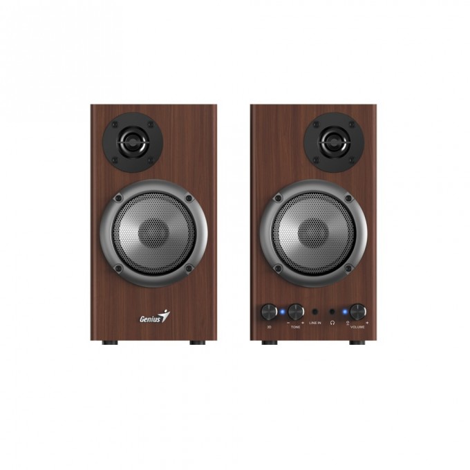 Parlantes | Genius | SP-HF500B | 2.0CH madera 16W con USB-C y 3.5 mm - 4 Parlantes | Genius | SP-HF500B | 2.0CH madera 16W con USB-C y 3.5 mm