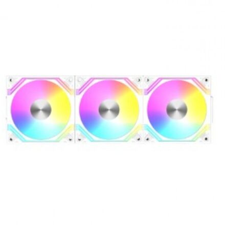 Kit ventiladores gabinete | Raidmax | NV-MD120FW3 | ARGB PWM White x3
