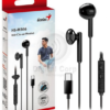 Auricular | Genius | HS-M366 | USB-C in-ear con micrófono negro