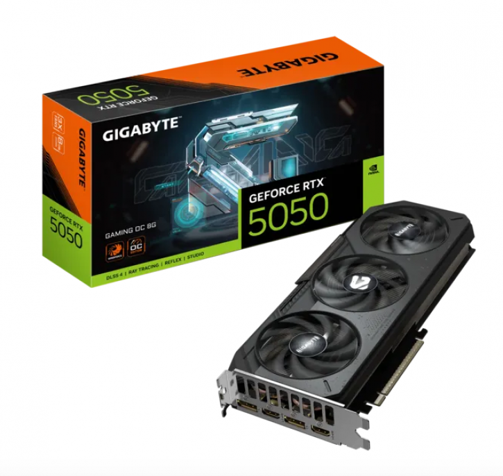 PC | Gigabyte | RTX 5050 GAMING OC 8G | 8 GB GDDR6 PCI-E 5.0 PC | Gigabyte | RTX 5050 GAMING OC 8G | 8 GB GDDR6 PCI-E 5.0