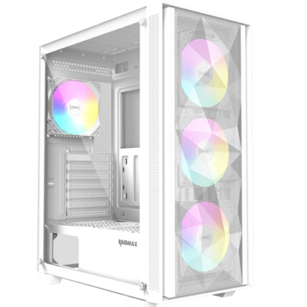 GABINETE GAMER RAIDMAX VECTOR V217 WHITE ARGB TG