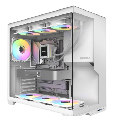 GABINETE GAMER RAIDMAX INFINITA i700 WHITE ARGB TG