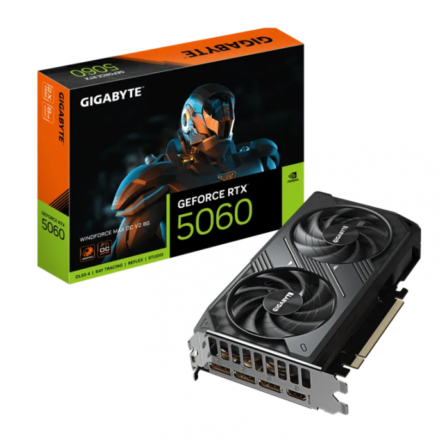 Placa de video | Gigabyte | RTX 5060 WINDFORCE MAX OC V2 | 8GB GDDR7