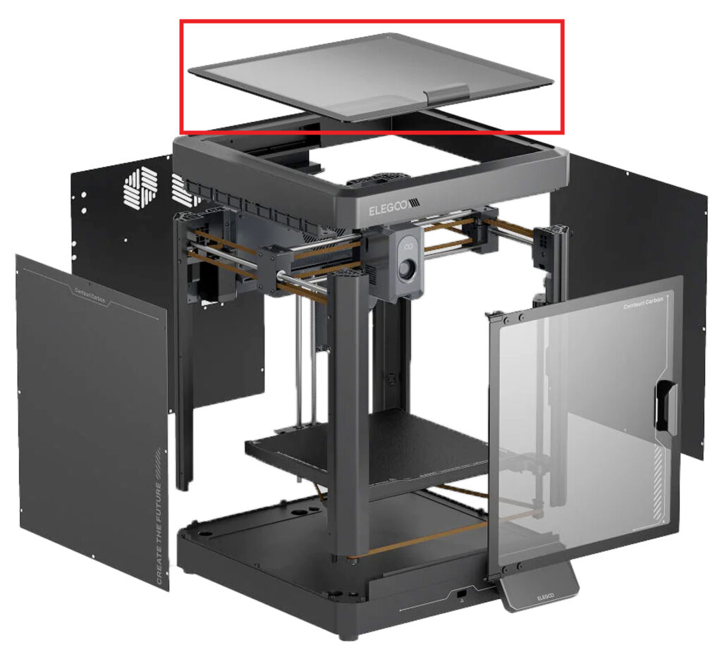 Tapa superior de vidrio | Elegoo | Centauri Carbon | vidrio templado