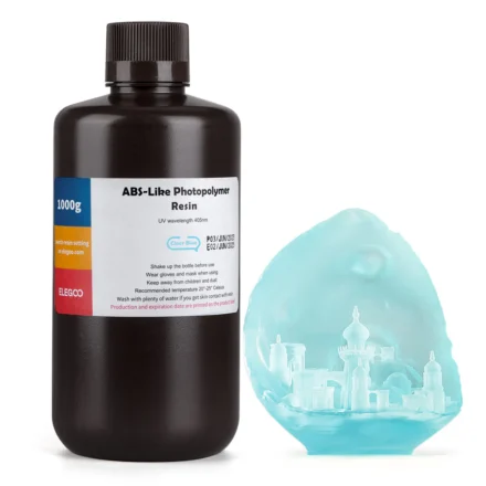 RESINA ELEGOO TIPO ABS 1 KG AZUL CLARO
