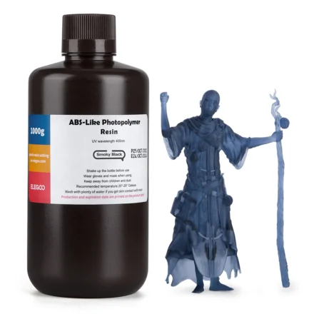 RESINA ELEGOO TIPO ABS 1 KG NEGRO AHUMADO
