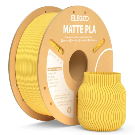 FILAMENTO ELEGOO PLA MATTE-1.75mm-1KG-AMARILLO SOLAR FILAMENTO ELEGOO PLA MATTE-1.75mm-1KG-AMARILLO SOLAR