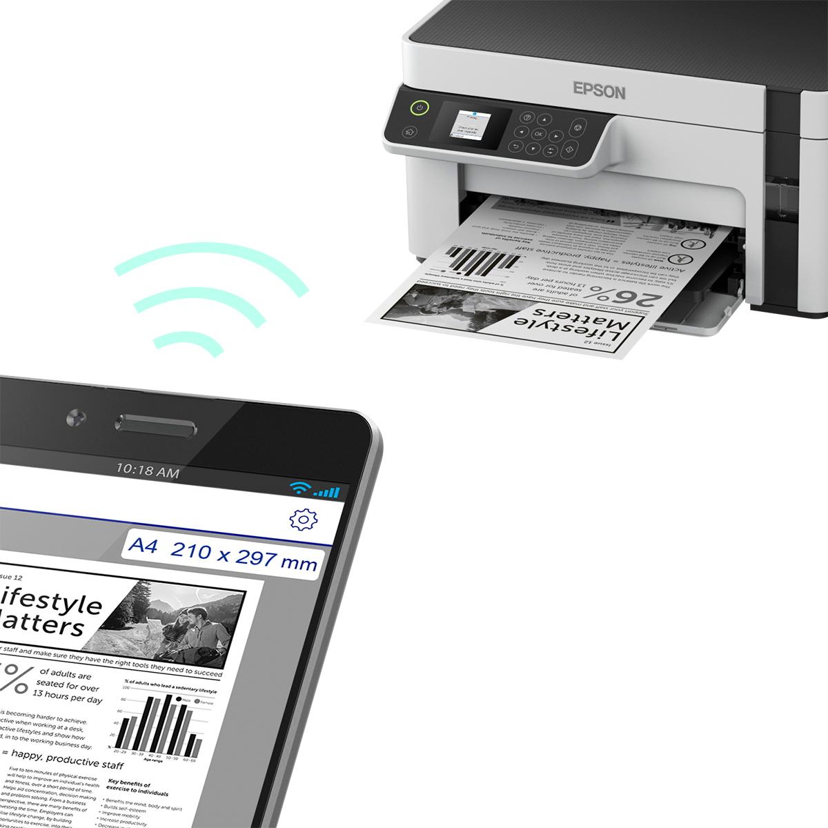 epson multifuncion ecotank m2120 color blanco/negro epson multifuncion ecotank m2120 color blanco/negro