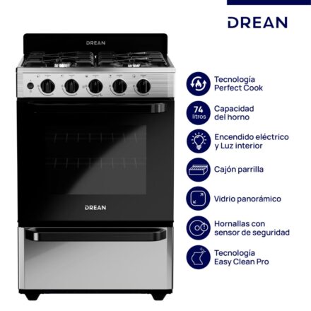 Cocina Multigas Drean 56 Cm Cd5603ai0 Inoxidable