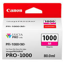CARTUCHO CANON PFI 1000M MAGENTA 80ml LUCIA PRO-1000