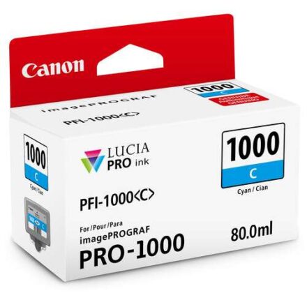 CARTUCHO CANON PFI 1000C CIAN 80ml LUCIA PRO-1000