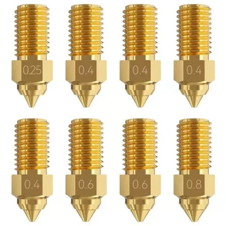 Nozzles_ Brass_ 0.25 * 1_ 0.4 * 4_ 0.6 * 2_ 0.8 * 1_ eight