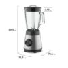 licuadora portátil electrolux experience ebs30 1.95 l granite gray con jarra de vidrio 220v