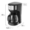 cafetera eléctrica electrolux inox ecm20 1,2l color negro cafetera eléctrica electrolux inox ecm20 1,2l color negro