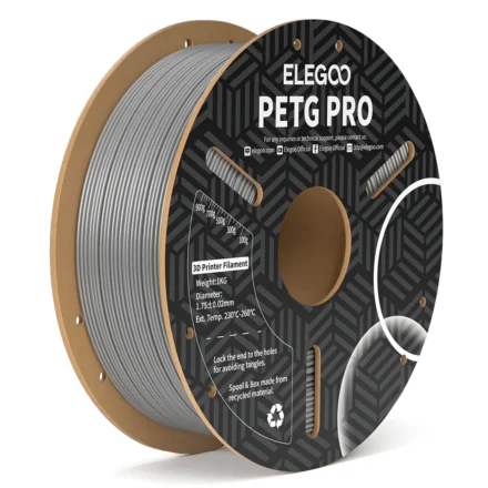 FILAMENTO ELEGOO PETG PRO  -1.75mm-1KG- GRIS