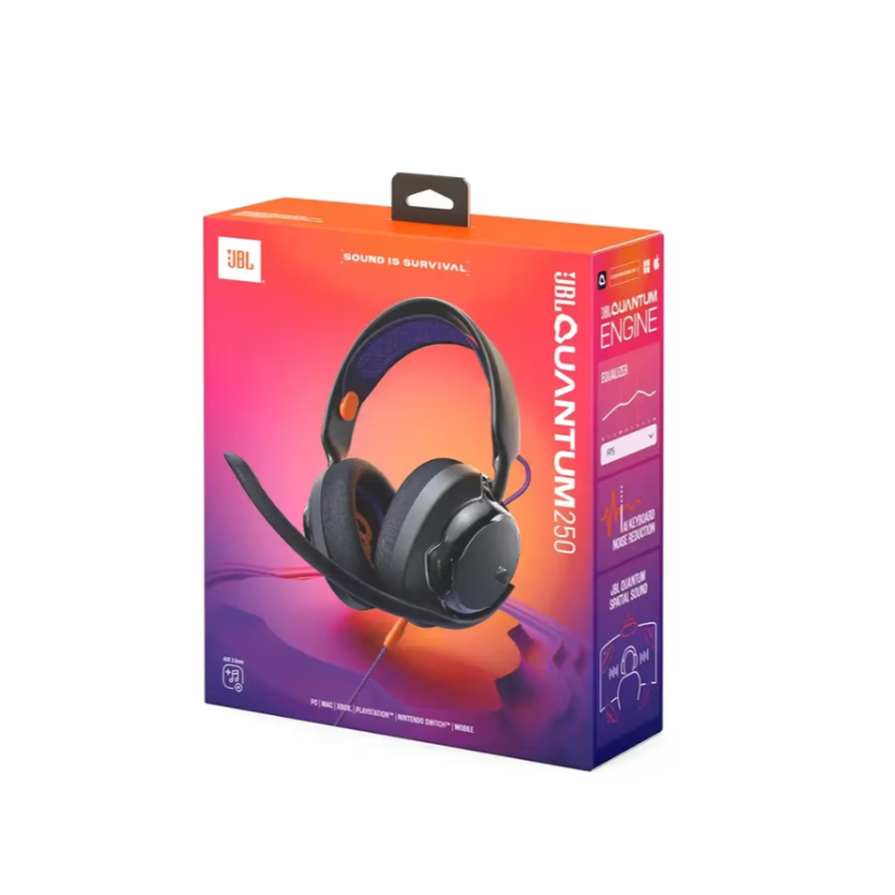 Auriculares Gamer | JBL | Quantum 250 | 50mm 3.5mm Spatial Sound Negro Auriculares Gamer | JBL | Quantum 250 | 50mm 3.5mm Spatial Sound Negro