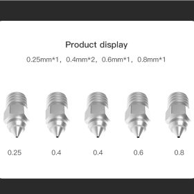 Kit X5 Nozzle 3D Profesional Creality Cobre 0.25mm 0.6mm 0.4mm Ender