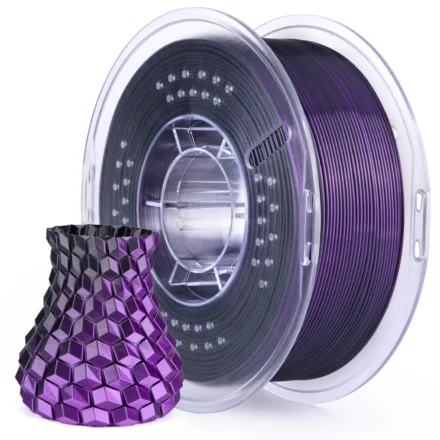 FILAMENTO ELEGOO SILK PLA -1.75mm-1KG- NEGRO VIOLETA FILAMENTO ELEGOO SILK PLA -1.75mm-1KG- NEGRO VIOLETA