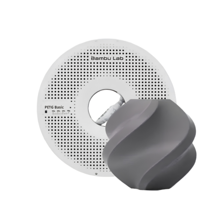 Filamento | Bambu Lab | PETG Basic | Gris 1 kg con bobina reutilizable