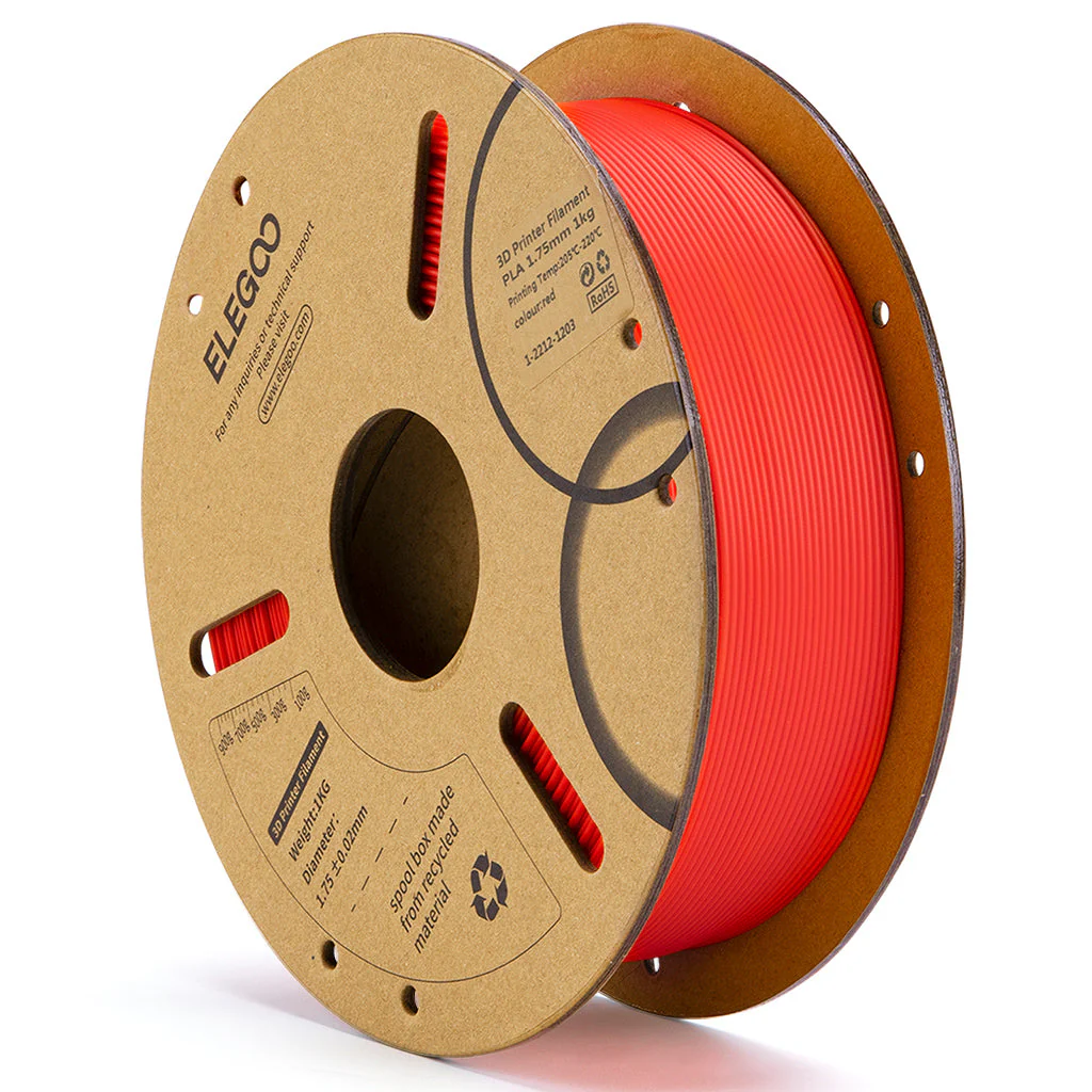 Filamento PLA 3D | Elegoo | PLA Filament 1.75mm 1KG Red Filamento PLA 3D | Elegoo | PLA Filament 1.75mm 1KG Red