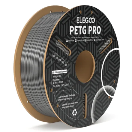 FILAMENTO ELEGOO PETG PRO  -1.75mm-1KG- PLATA
