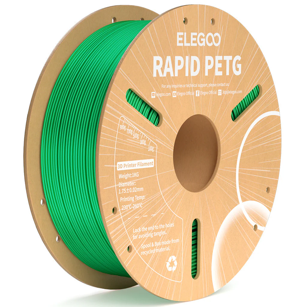 FILAMENTO ELEGOO PETG RAPIDA -1.75mm-1KG- VERDE FILAMENTO ELEGOO PETG RAPIDA -1.75mm-1KG- VERDE