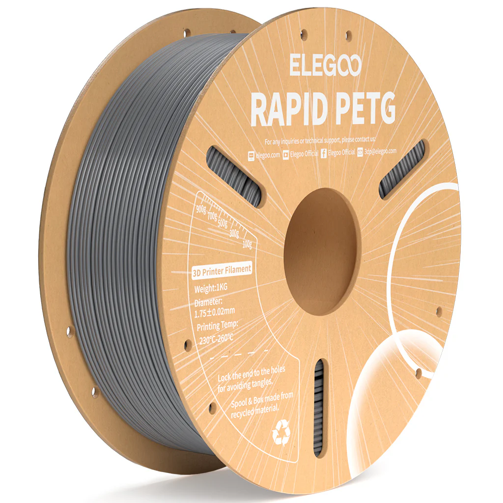 FILAMENTO ELEGOO PETG RAPIDA -1.75mm-1KG- PLATA FILAMENTO ELEGOO PETG RAPIDA -1.75mm-1KG- PLATA