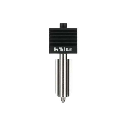 Hotend with stainless steel nozzle – 0.2 mm