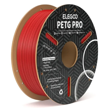 FILAMENTO ELEGOO PETG PRO  -1.75mm-1KG- ROJO