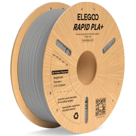 FILAMENTO ELEGOO RAPIDO PLA+ -1.75mm-1KG-GRIS 600 mm/s FILAMENTO ELEGOO RAPIDO PLA+ -1.75mm-1KG-GRIS 600 mm/s