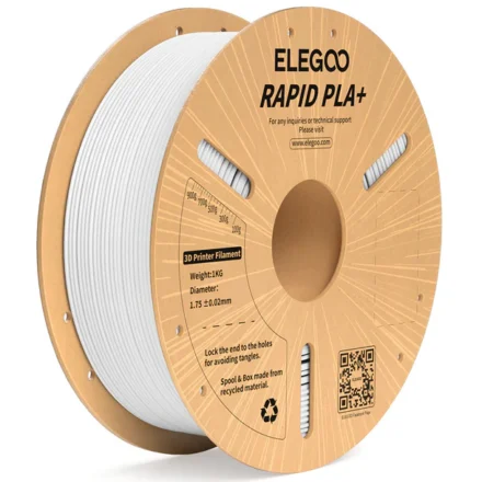 FILAMENTO ELEGOO RAPIDO PLA+ -1.75mm-1KG-BLANCO 600 mm/s FILAMENTO ELEGOO RAPIDO PLA+ -1.75mm-1KG-BLANCO 600 mm/s