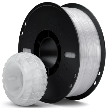 FILAMENTO ELEGOO TPU 95A -1.75mm-1KG- TRANSLUCIDO- plastic tray