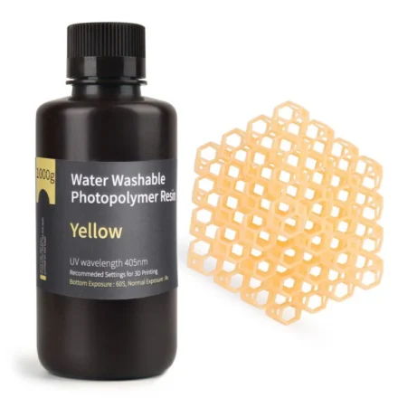 RESINA ELEGOO LAVABLE AL AGUA 1 KG AMARILLO