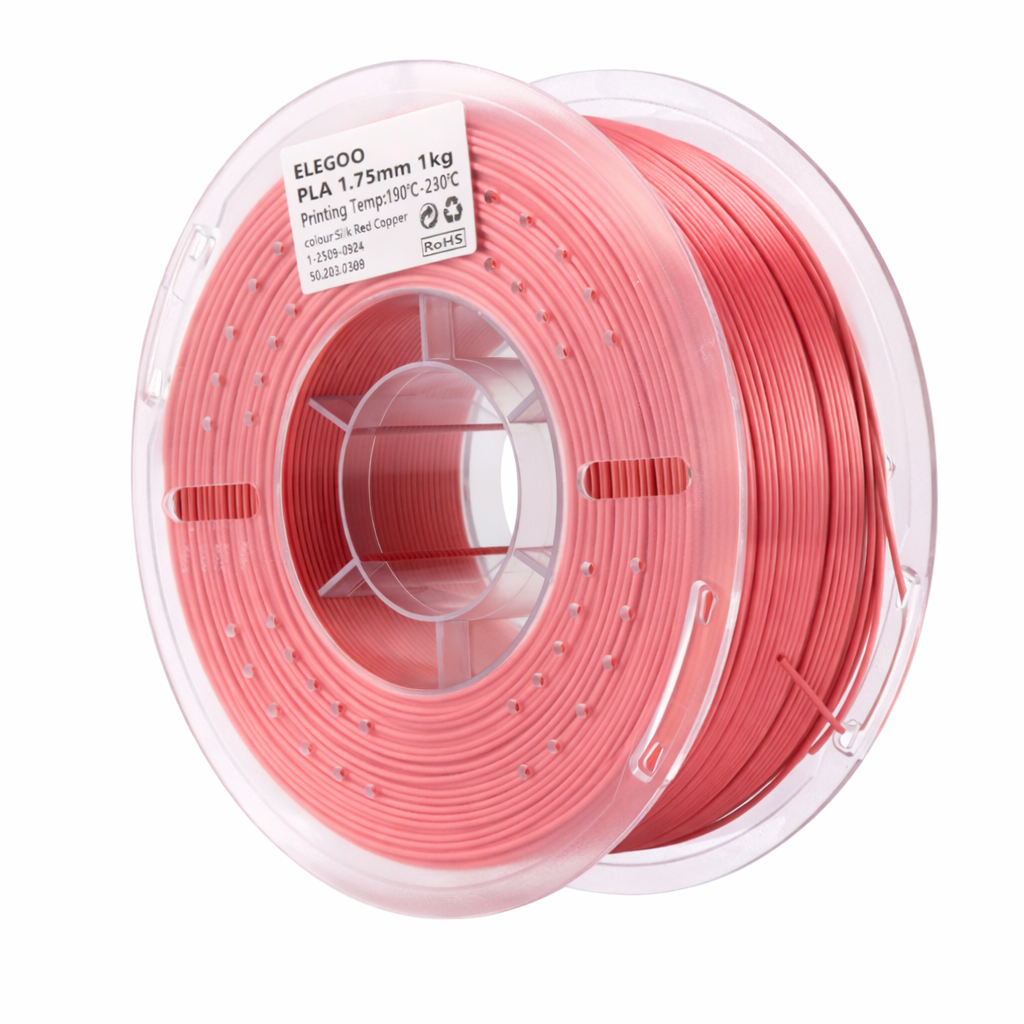 FILAMENTO ELEGOO SILK PLA -1.75mm-1KG- COBRE ROJO FILAMENTO ELEGOO SILK PLA -1.75mm-1KG- COBRE ROJO