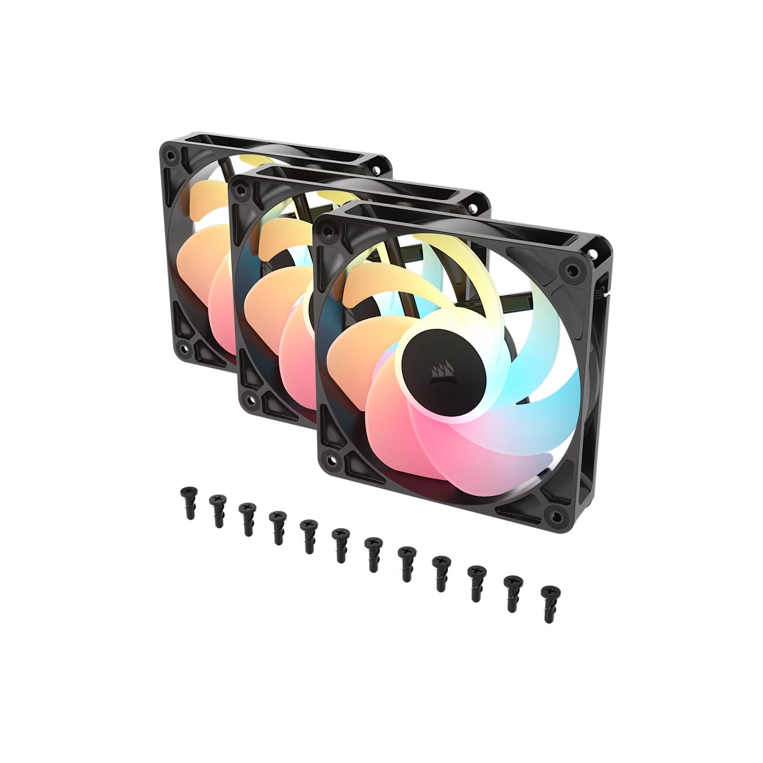 Kit de ventiladores | CORSAIR | RS120-R ARGB | 3x 120 mm PWM RGB - 2 Kit de ventiladores | CORSAIR | RS120-R ARGB | 3x 120 mm PWM RGB