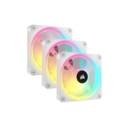 Kit ventiladores PWM 120 mm | Corsair | QX120 RGB White Starter Kit