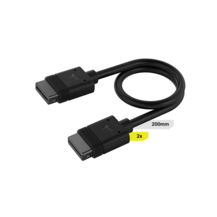 Cable | Corsair | iCUE LINK 2x 200mm conectores rectos negro