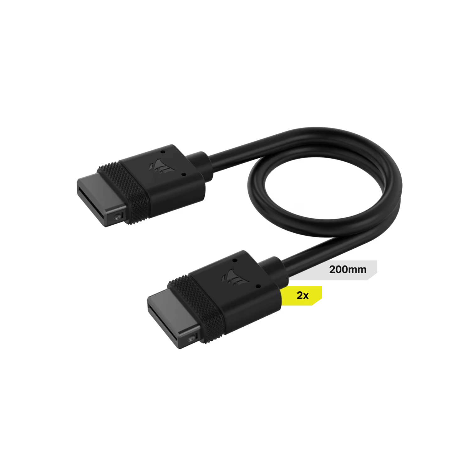 Cable | Corsair | iCUE LINK 2x 200mm conectores rectos negro Cable | Corsair | iCUE LINK 2x 200mm conectores rectos negro
