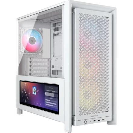 Gabinete CORSAIR FRAME 4000D LCD RS Performance Mid-Tower Blanco