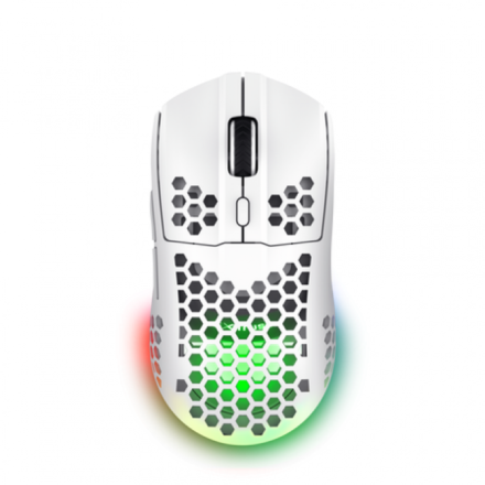 MOUSE GAMER GXTRUST 929W HELOX INALÁMBRICO RECARGABLE ULTRALIVIANO RGB BLANCO