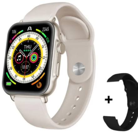 SMARTWATCH ARGOMTECH S55 ASTRAL BEIGE ALUMINIUM 2 STRAPS INCLUIDED BLACK Y BEIGE 1.96 IPS DISPLAY