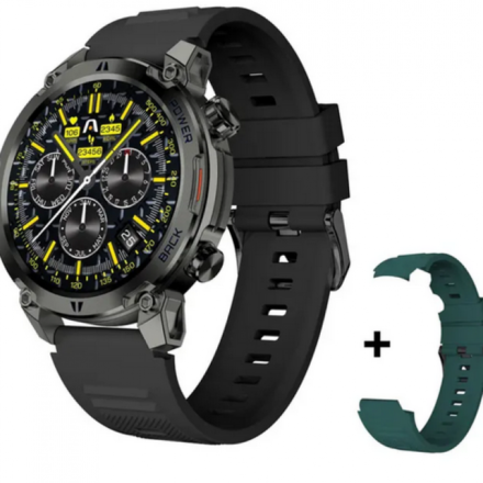 SMARTWATCH ARGOMTECH C70 BLACK ALUMINIUM 2 STRAPS INCLUIDED BLACK Y GREEN 1.39 DISPLAY SMARTWATCH ARGOMTECH C70 BLACK ALUMINIUM 2 STRAPS INCLUIDED BLACK Y GREEN 1.39 DISPLAY